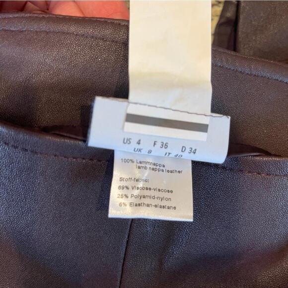 Akris Punto Leather Fitted Pants with Jersey Back 4 - Picture 4 of 11